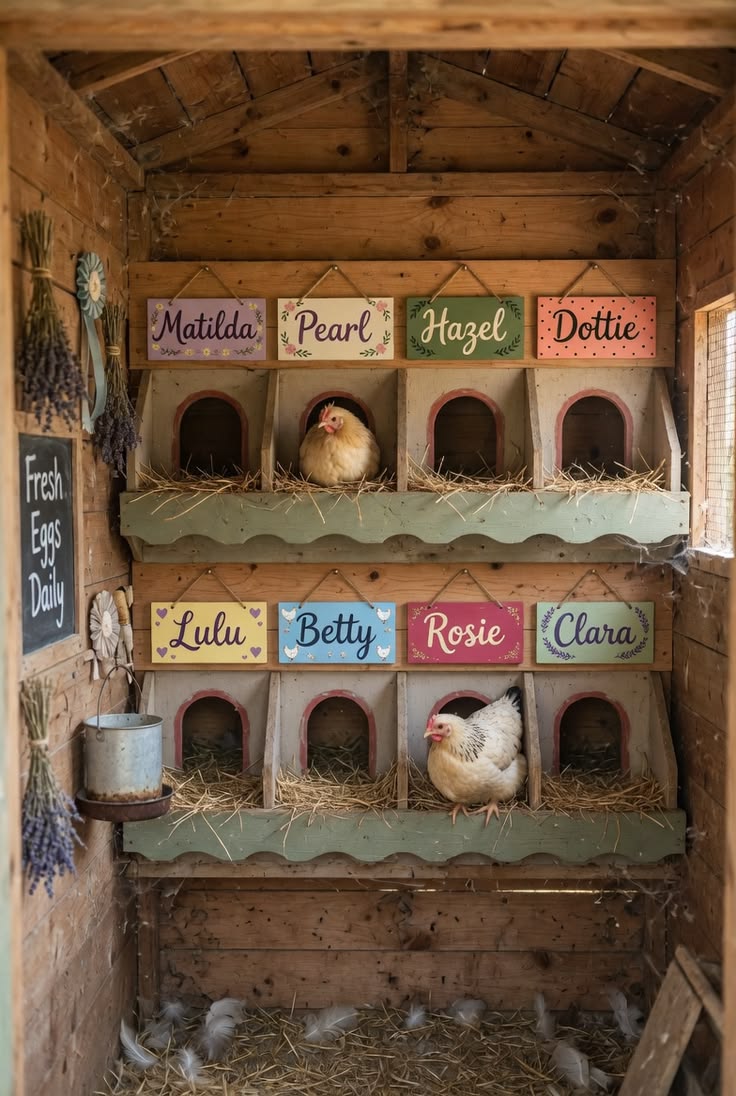 Cute Chicken Nesting Box Ideas for Organized Backyard Coops