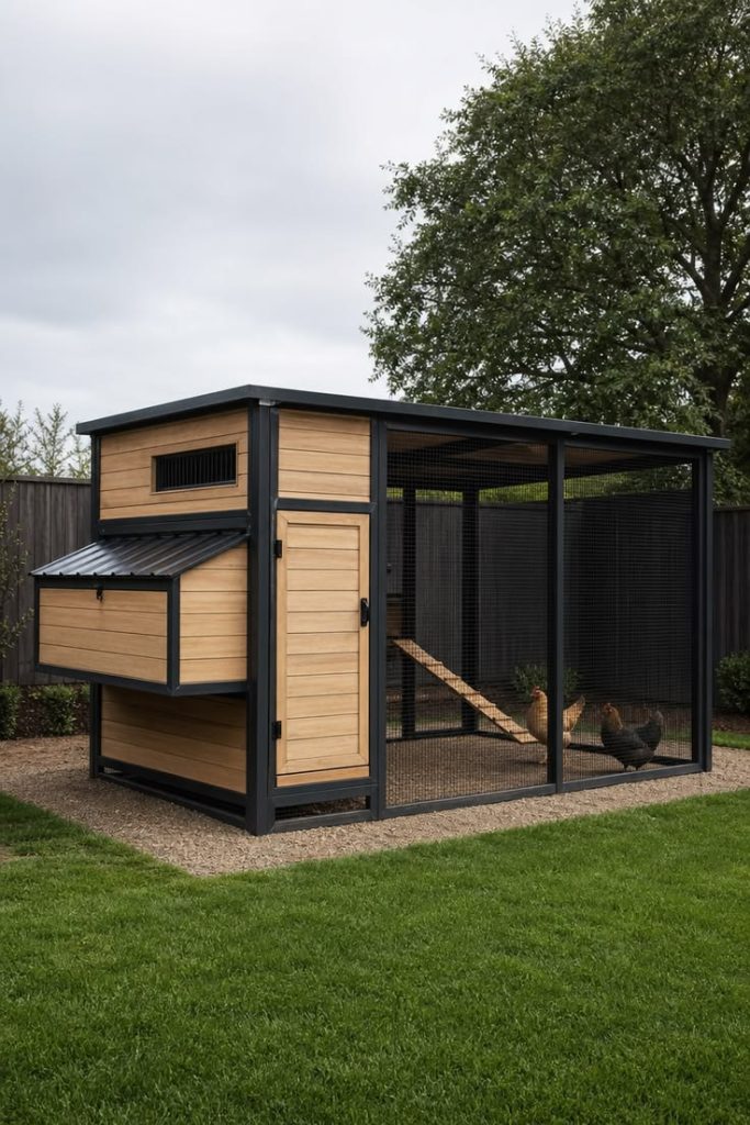 Modern Chicken Coop with Run Sleek & Functional Design Ideas