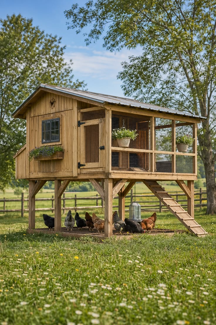 Raised Chicken Coop Designs